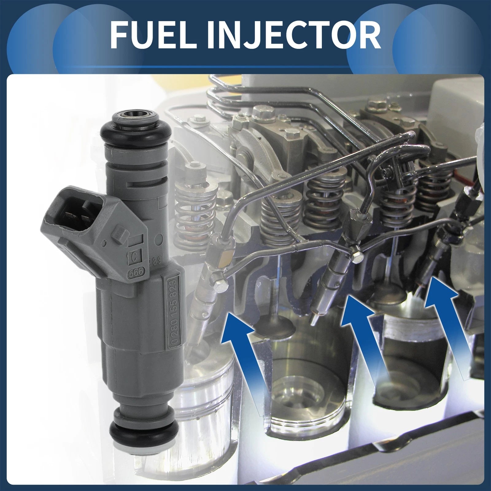 Fuel Injector Replacement for BMW 540i Base (1999–2003) 4.4L Set