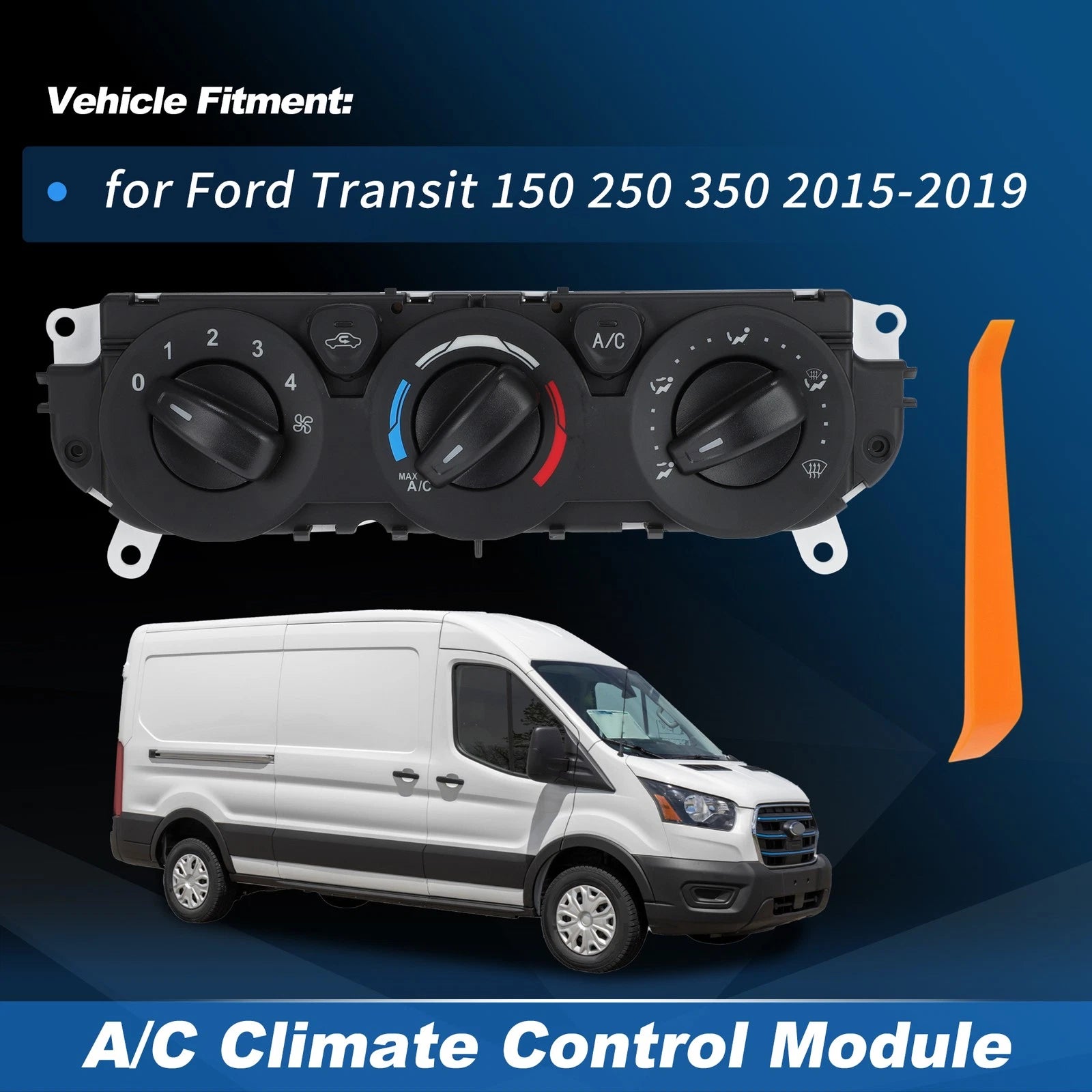 A/C Heater Climate Control Module CK4Z-19980-A for Ford Transit (2015–2019)