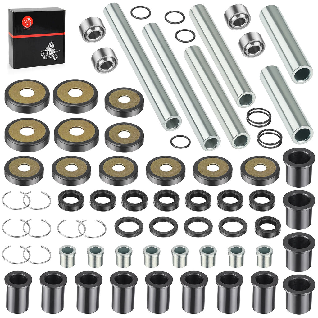 Set of 2 Rear Upper Lower A-arm Bushing Shaft Kit for Honda Rincon TRX650 TRX680