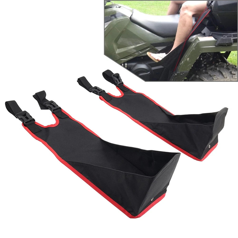 2Pcs Adjustable Foldable ATV Rear Passenger Seat Foot Rest Footpegs