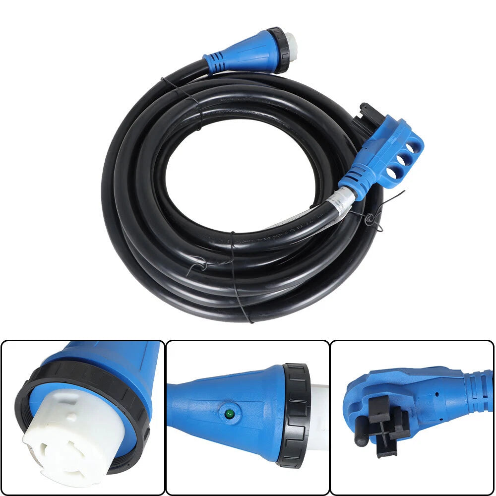 50 Amp Generator Cord 25FT + Power Inlet Box Waterproof Combo Kit