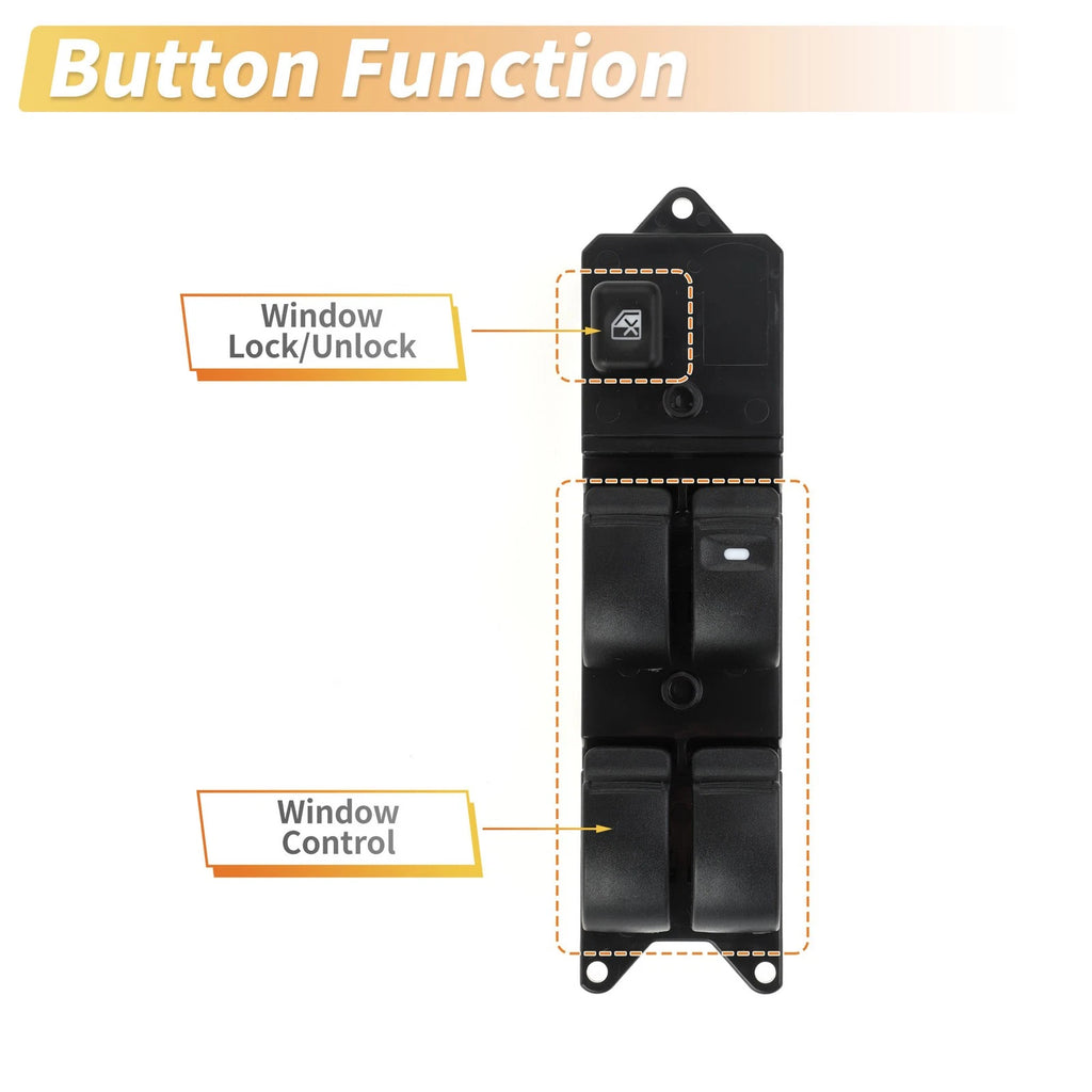 Front Right Driver Side Power Window Switch for Mitsubishi Lancer (2010–2017)