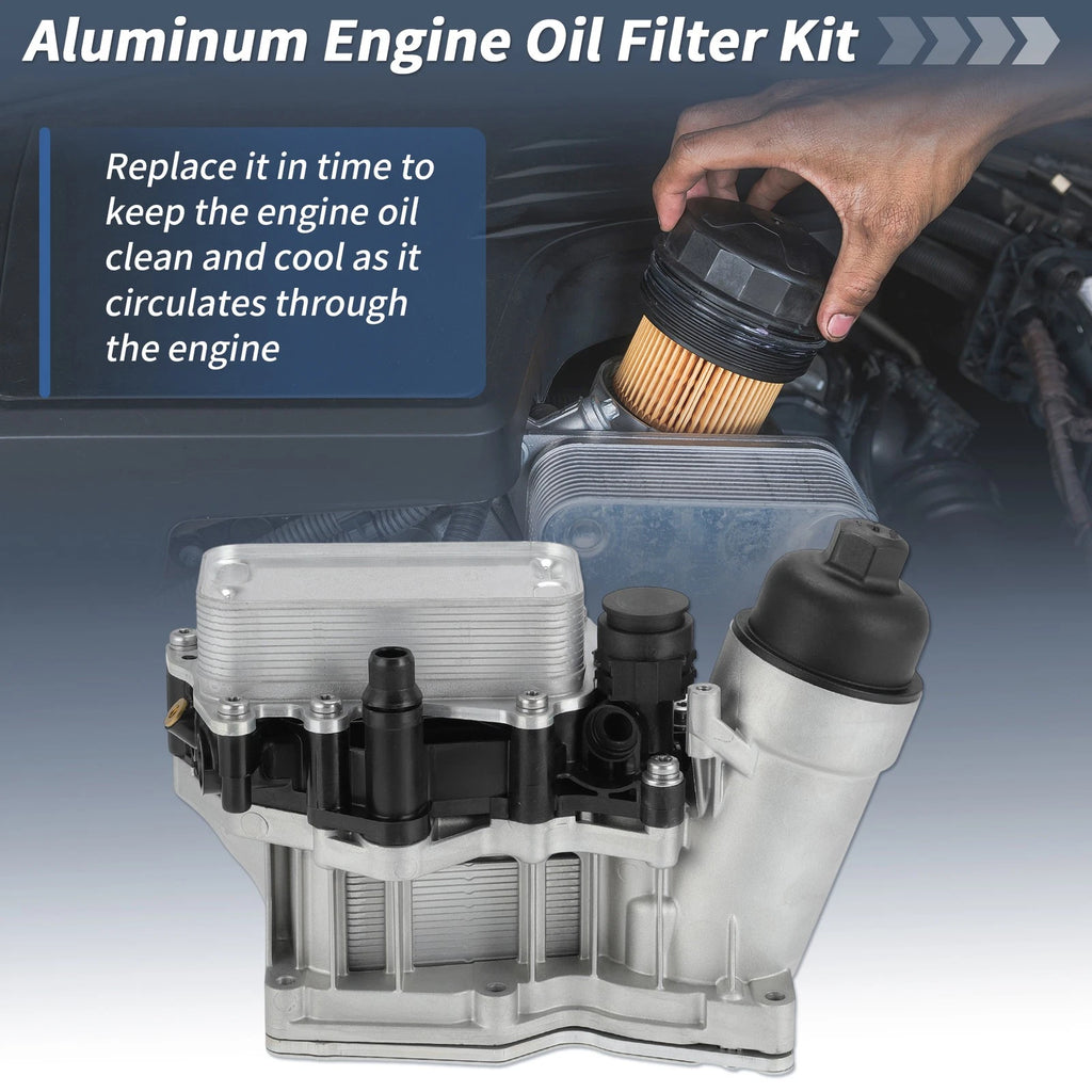 Engine Oil Filter Base Housing Assembly Replacement for BMW X3 X5 (2007–2018)