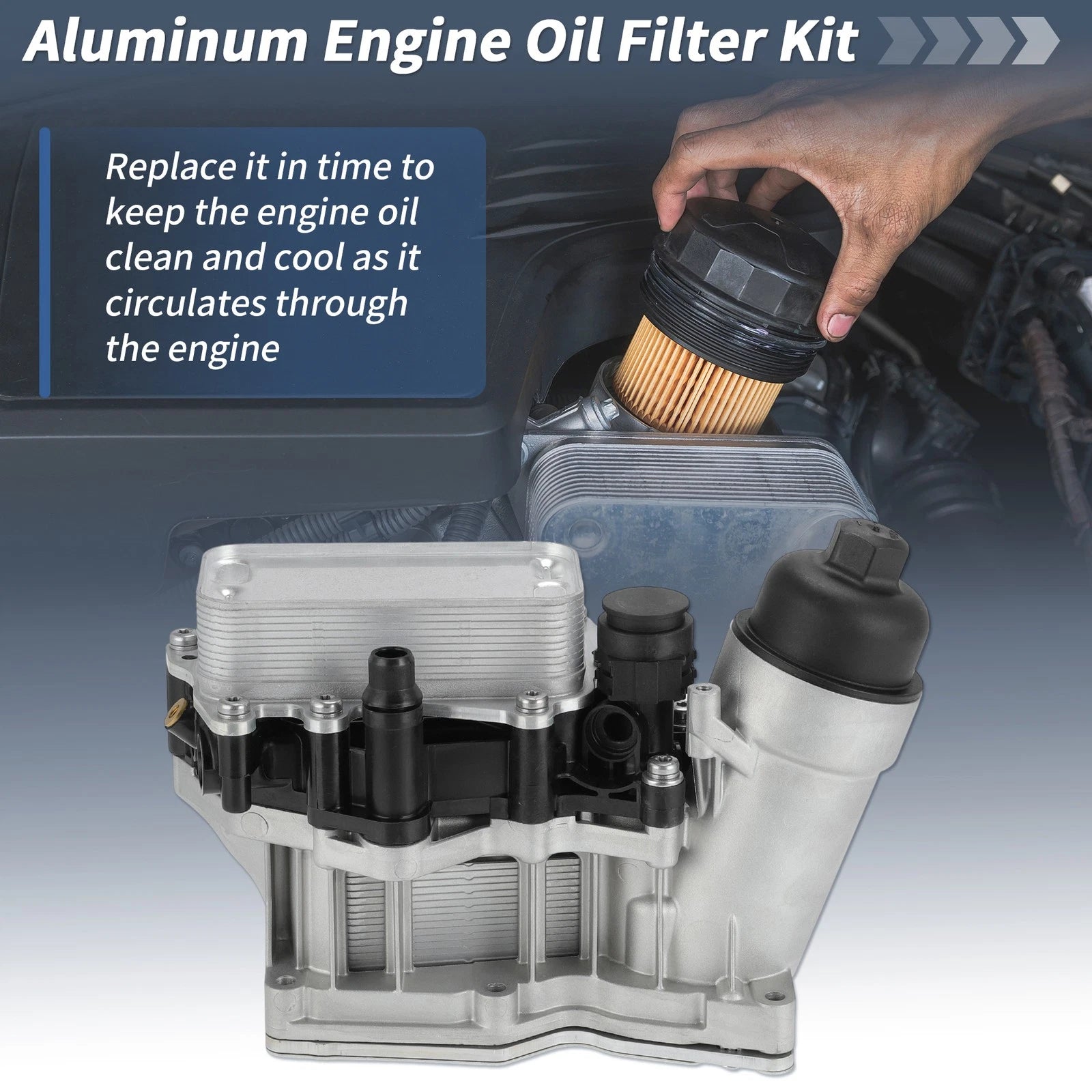 Engine Oil Filter Base Housing Assembly Replacement for BMW X3 X5 (2007–2018)