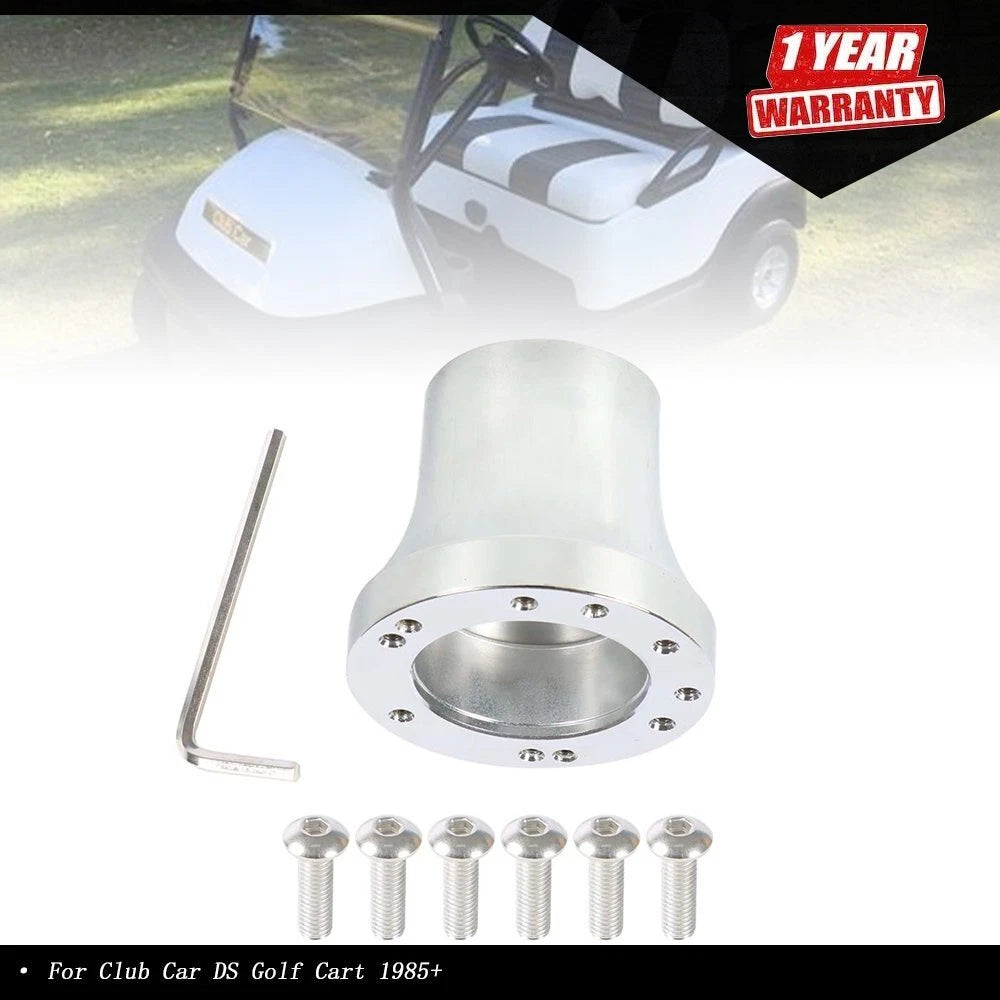 Chrome Steering Wheel Hub Adapter 5-Hole 6-Hole for Club Car DS (1985–Present)