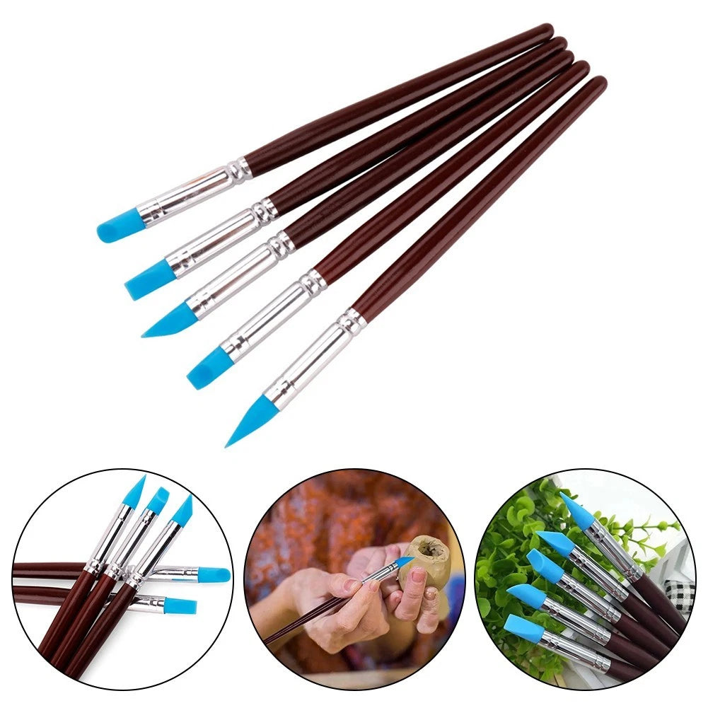 5PCS Silicone Sculpting Tools for Nail Art and Styling