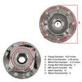 4x Front Wheel Hub Bearing Assembly for Dodge Ram 2500 3500 (2012–2013)
