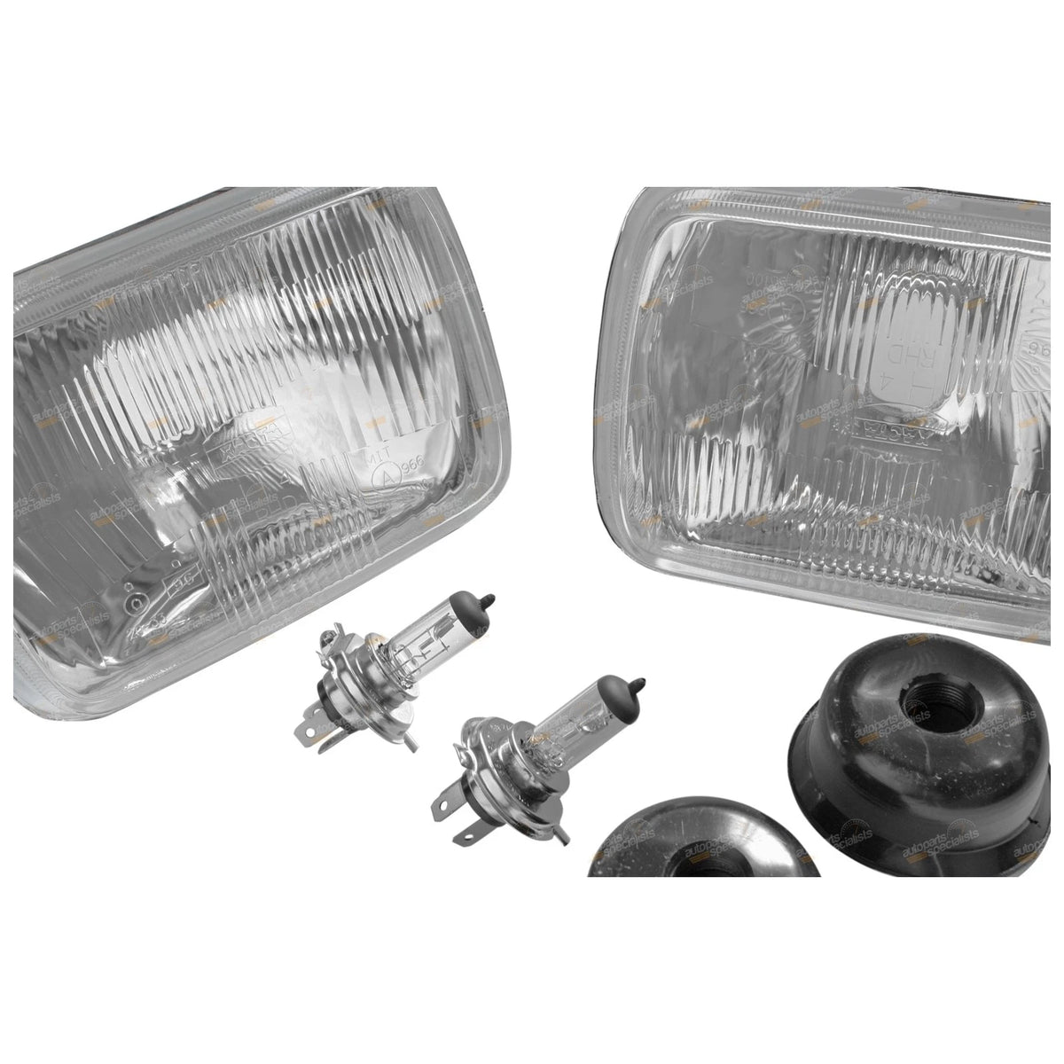 2X Universal Headlights Pair for Nissan Navara/Holden Rodeo (1981–1997)