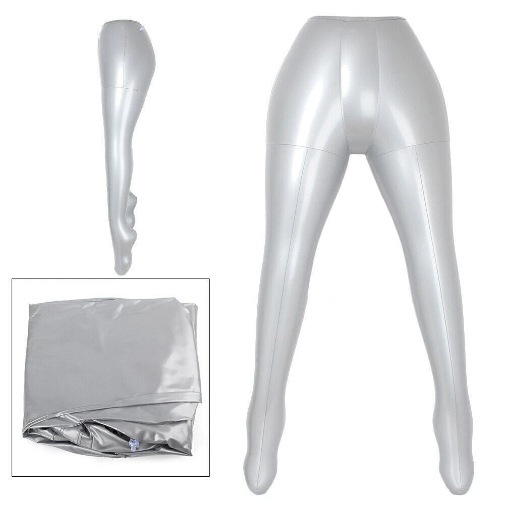 Inflatable Female Leg Mannequin Model - Silver