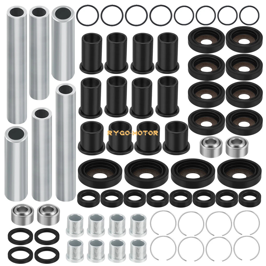 Set of 2 Rear Upper & Lower A-Arm Bushing Shaft Kit for Honda Rincon TRX650 TRX680 (2006–2014)