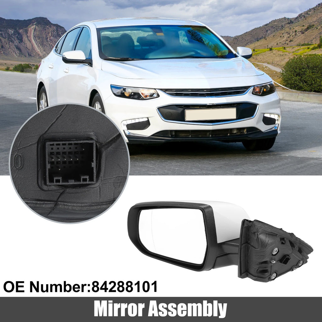 Left Side Door Mirror Assembly 7 Pin Replacement for Chevrolet Malibu Hybrid (2017–2020)