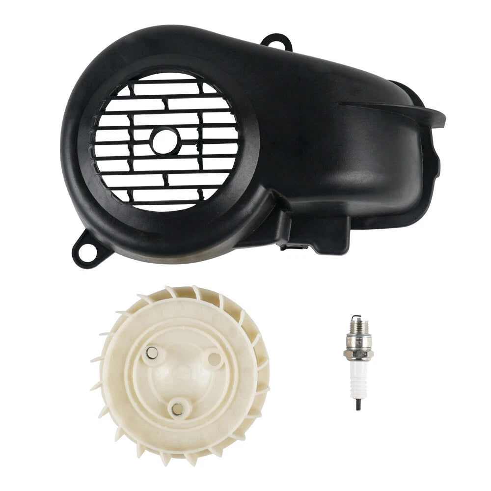 Air Cooling Fan Cover with Spark Plug for Polaris E-Ton Dinli 90 (1990–1999)