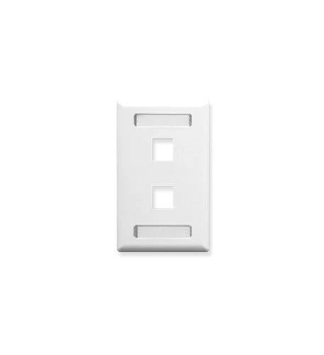 1-Gang 2-Port Faceplate for ICC IC107S02WH