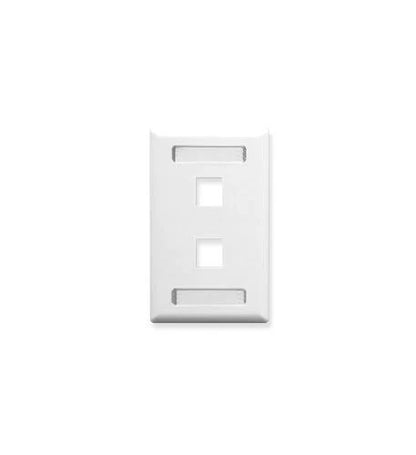 1-Gang 2-Port Faceplate for ICC IC107S02WH