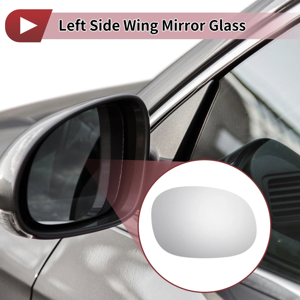1 Pc Left Side Wing Mirror Glass for Citroen C3 (2002–2010)