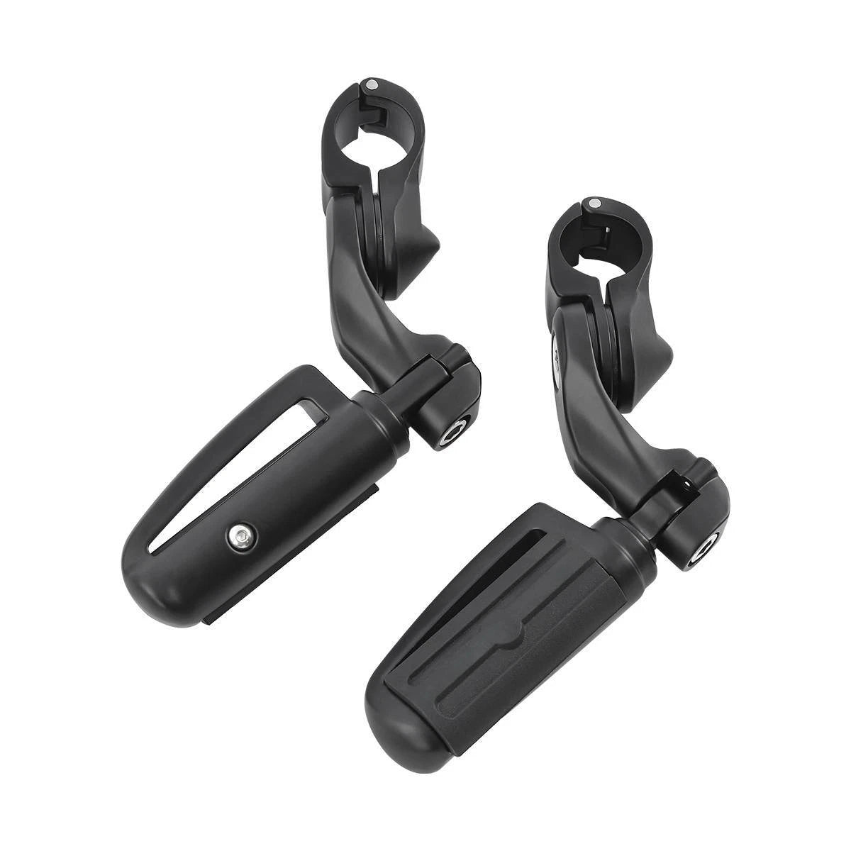 Matte Black 32mm Short Angled Highway Bar Engine Guard Pegs for