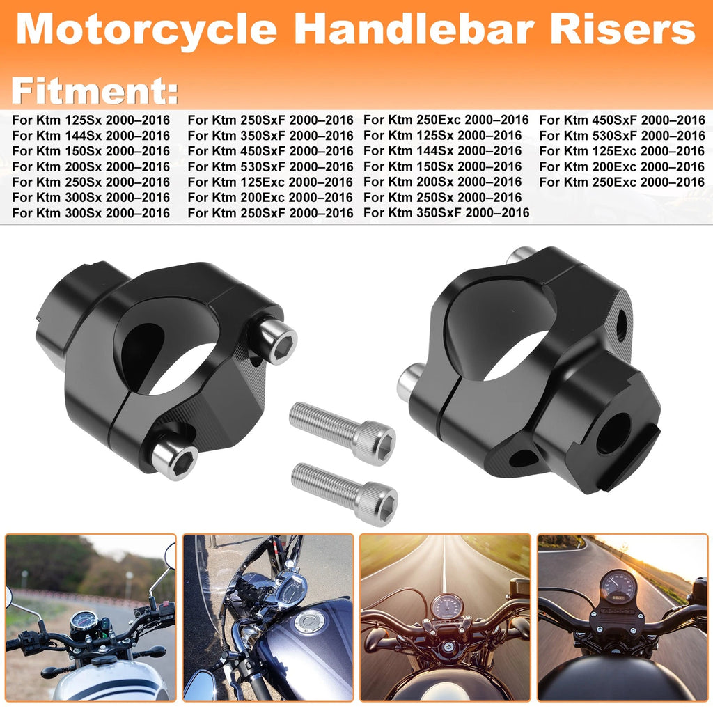Handlebar Riser for KTM 125SX (2000–2016) 28mm Black
