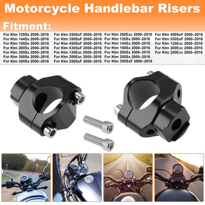 Handlebar Riser for KTM 125SX (2000–2016) 28mm Black
