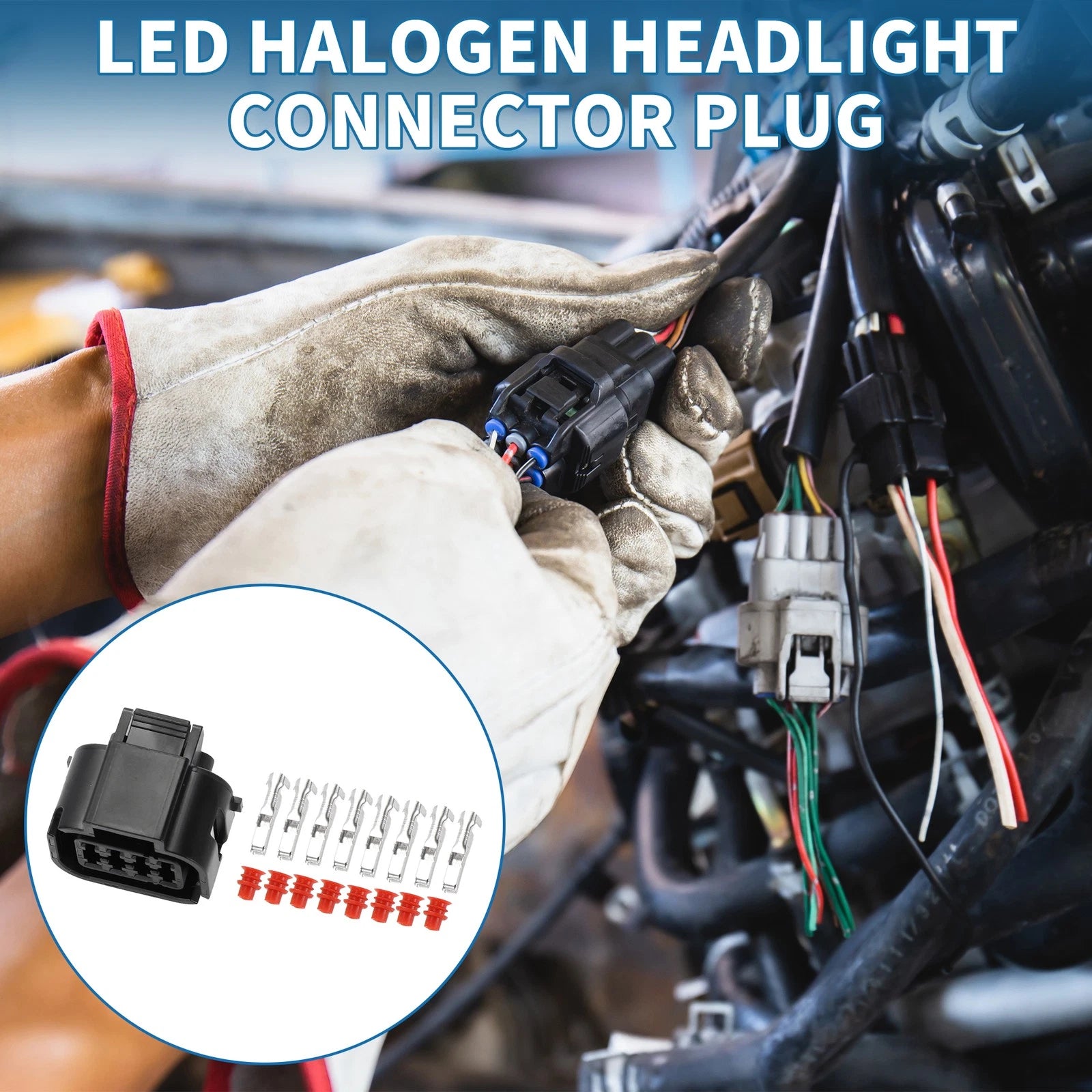 LED Headlight Connector Plug 8 Pin Replacement for Hyundai Elantra (2011–2015)