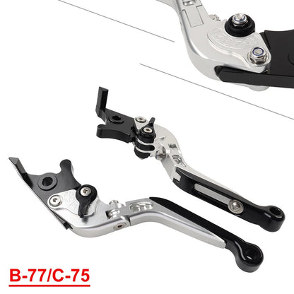 Silver CNC Extendable Brake Clutch Levers for BMW R1200/1250GS (2013–2020)