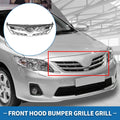 Front Hood Bumper Grille Replacement for Toyota Corolla (2010–2013) Chrome