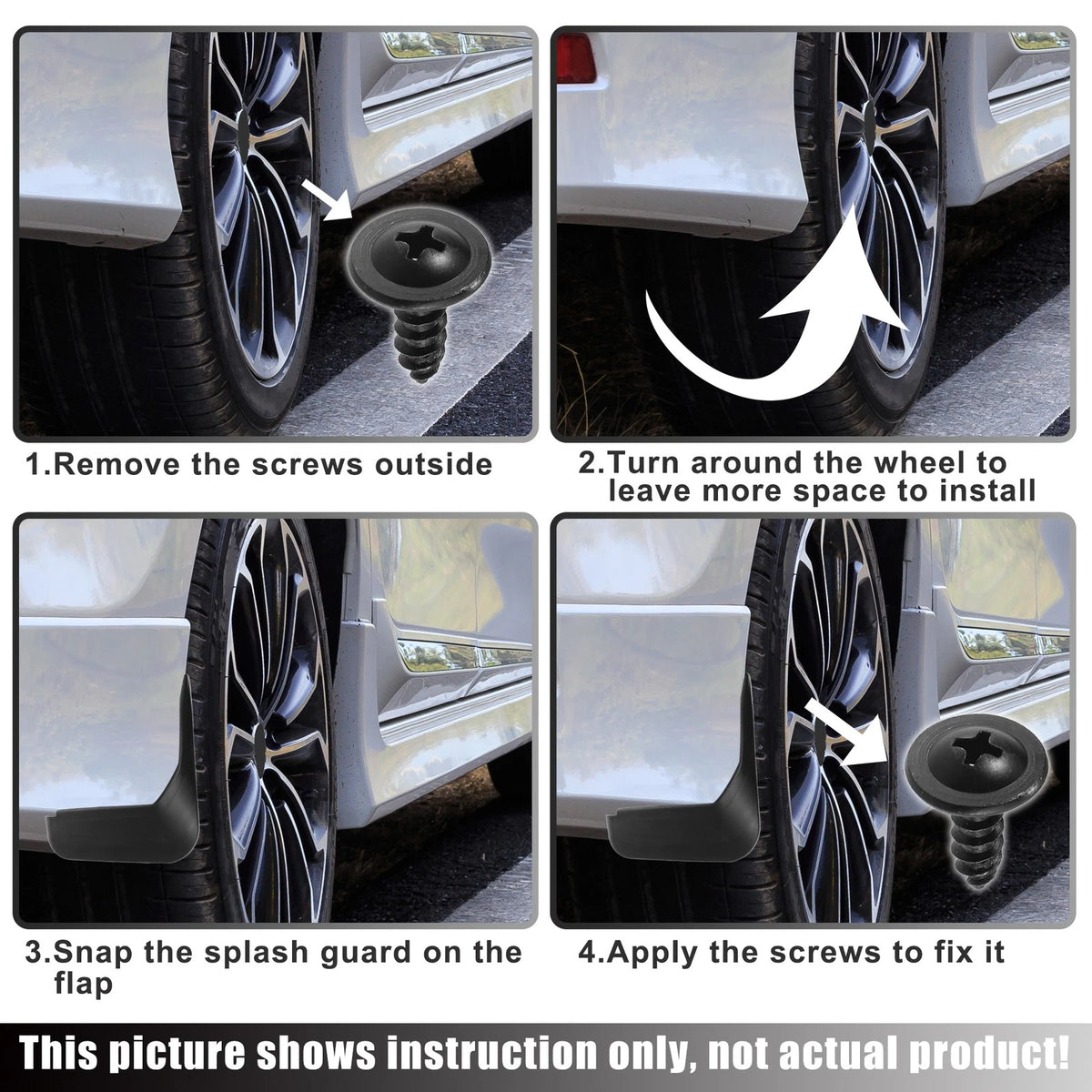 Mud Flaps Splash Guards for Toyota Corolla Sedan (2020–2023)
