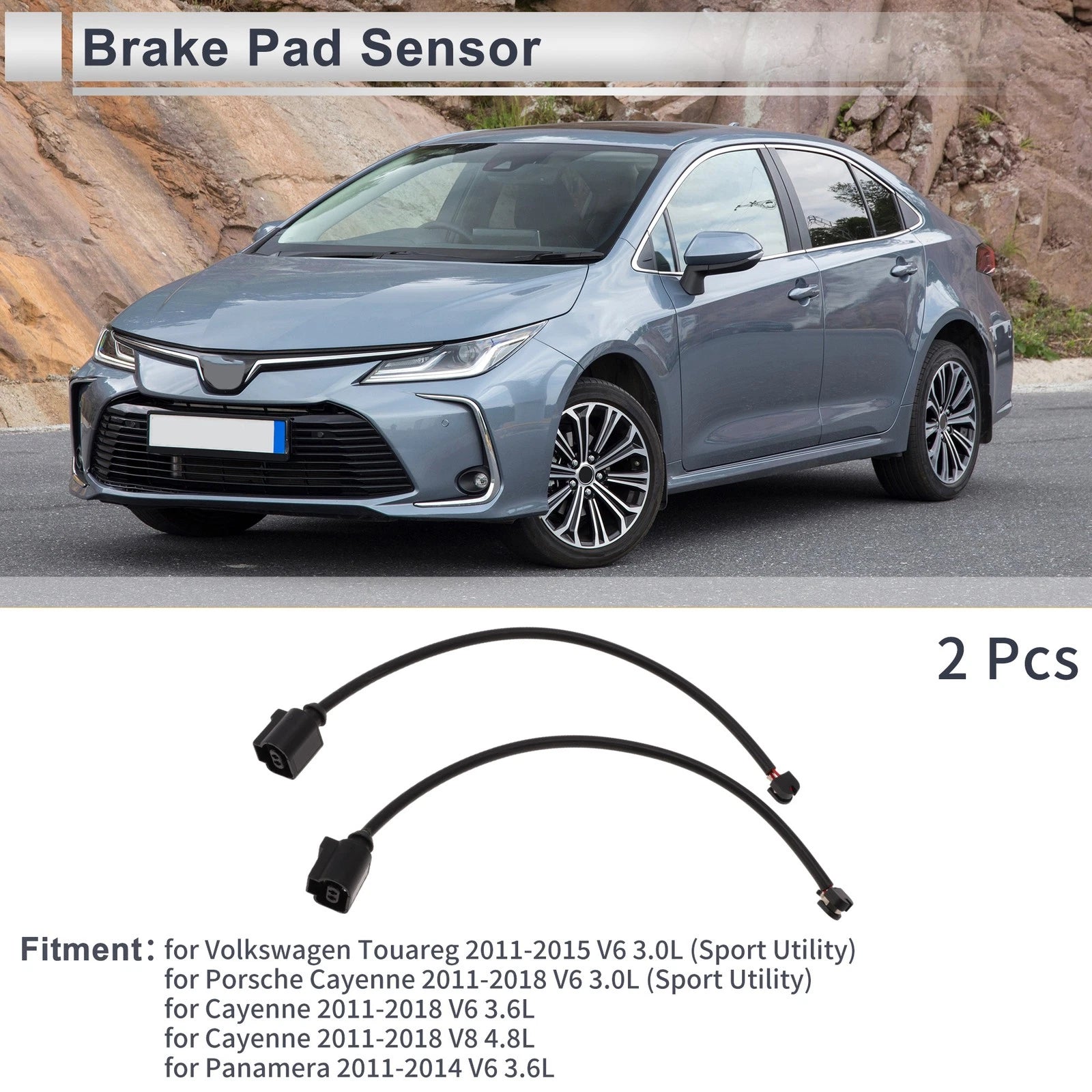 Front Wheel Brake Pad Wear Sensor for Volkswagen Touareg (2011–2018)