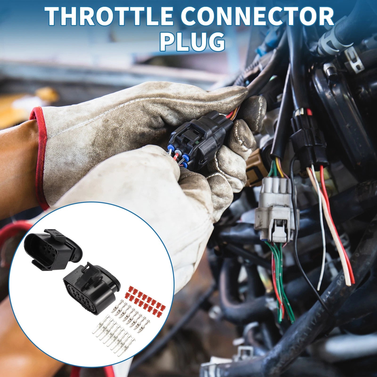 Throttle Connector Plug 8 Pin Replacement for Volkswagen for Audi (1990–2010)