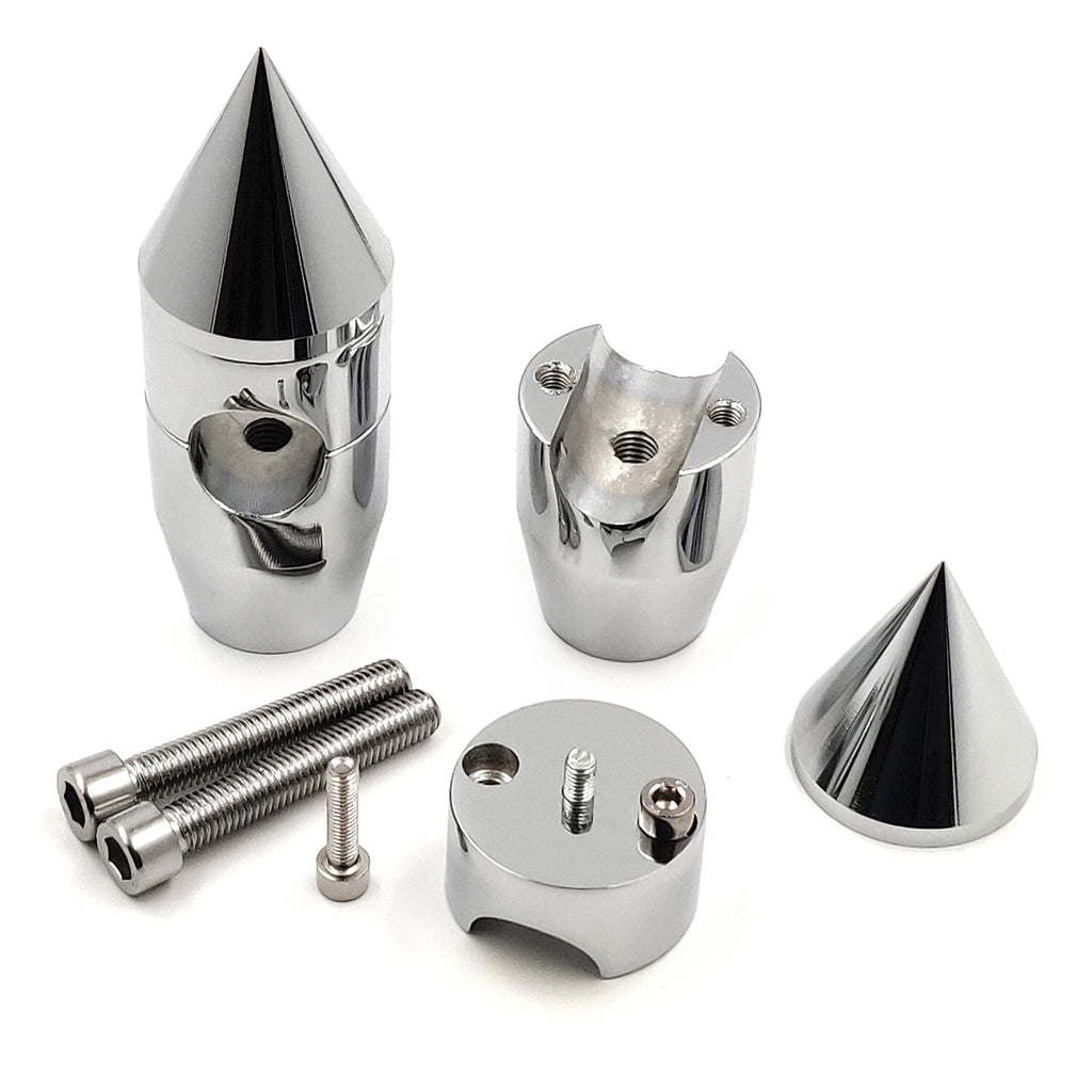 2 1/4" Chrome Spike Handlebar Riser for Harley Softail Dyna Sportster