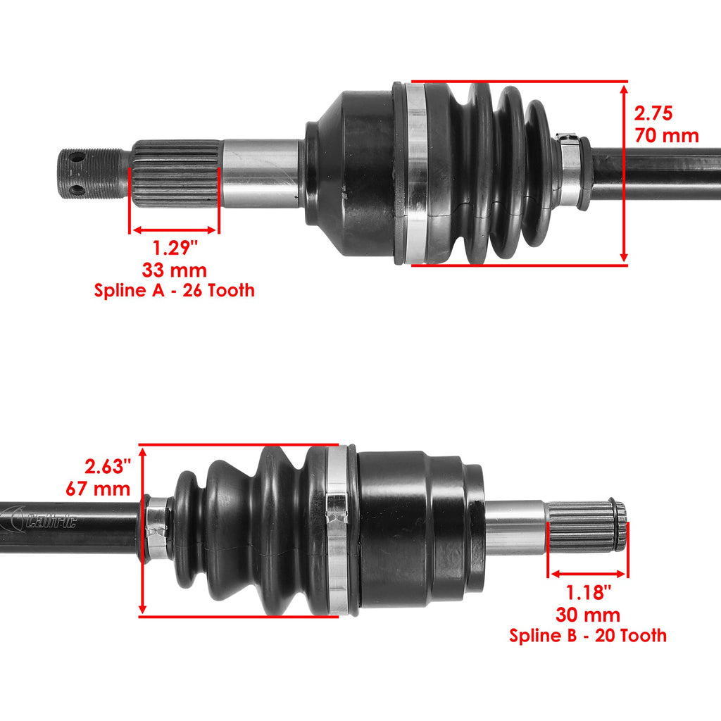 Front Left CV Joint Axle for Honda Rancher 420 TRX420 (2017–2021)