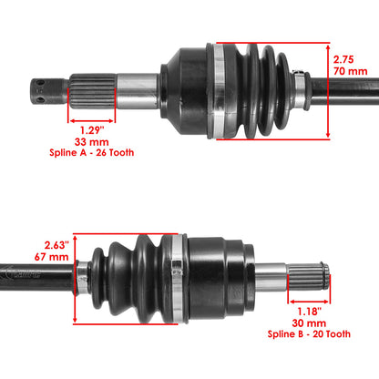 Front Left CV Joint Axle for Honda Rancher 420 TRX420 (2017–2021)