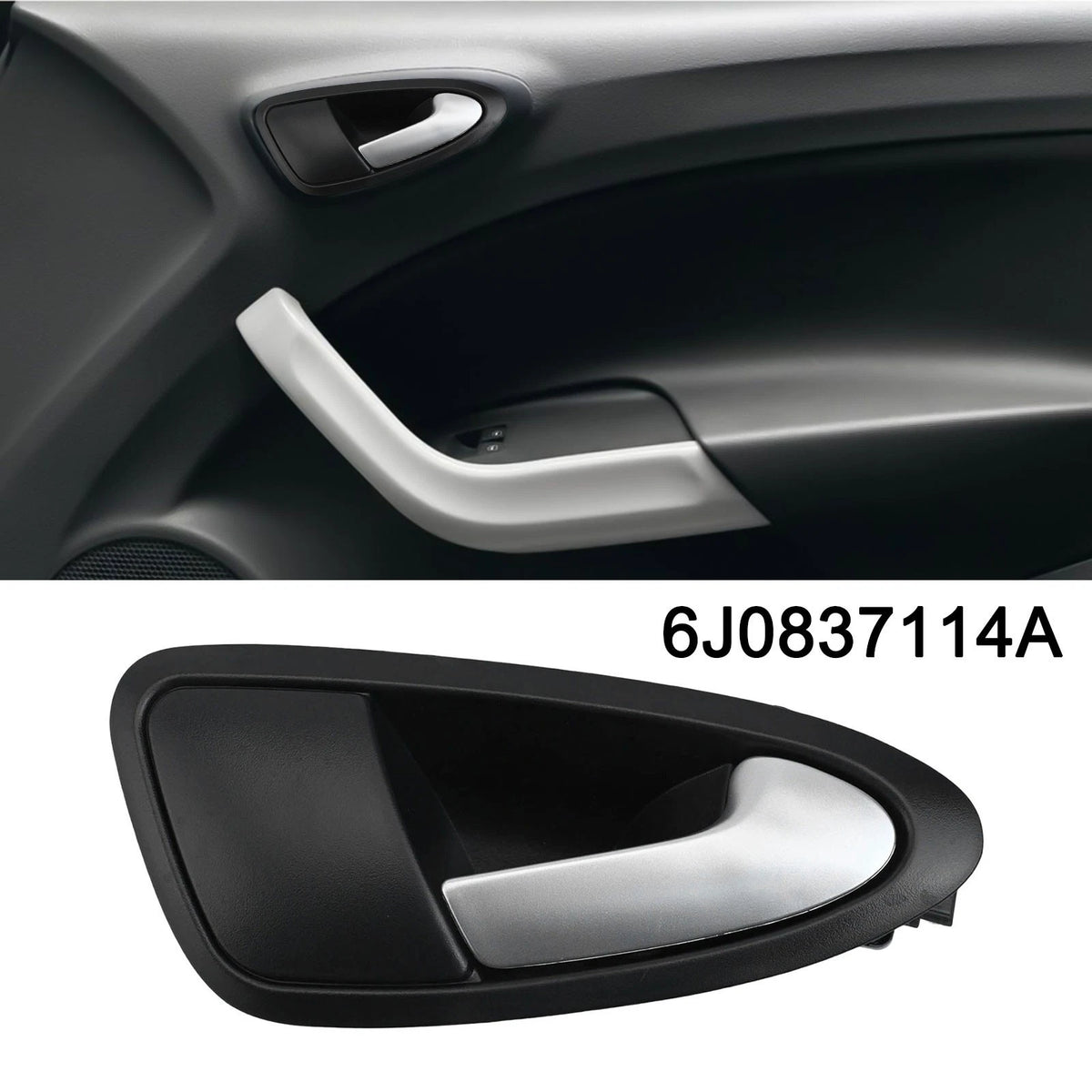 Interior Door Handle for Seat Ibiza IV (2008–2017) - OEM Quality Silver