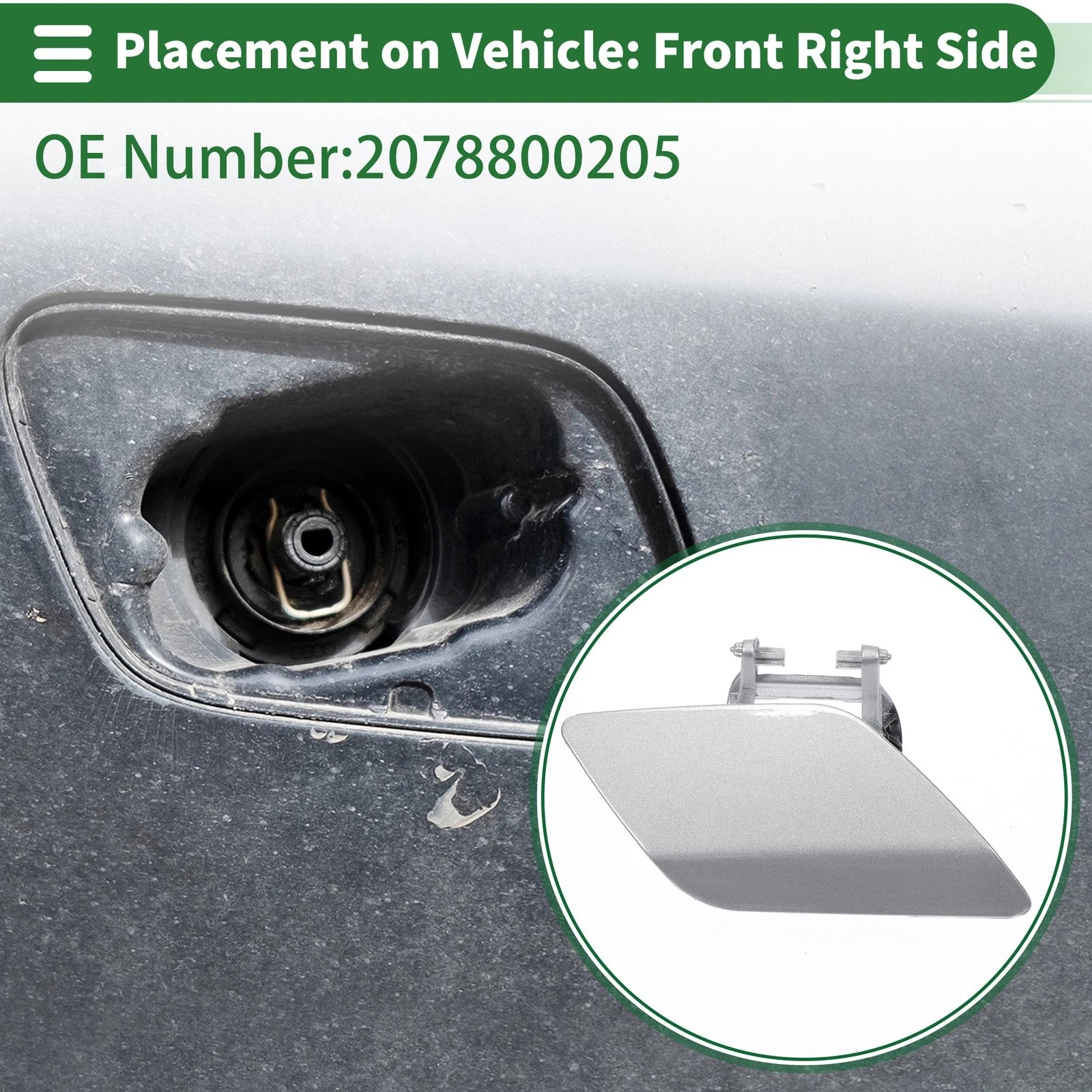 Front Right Headlight Washer Nozzle Cover Cap for Mercedes-Benz (2010–2019)