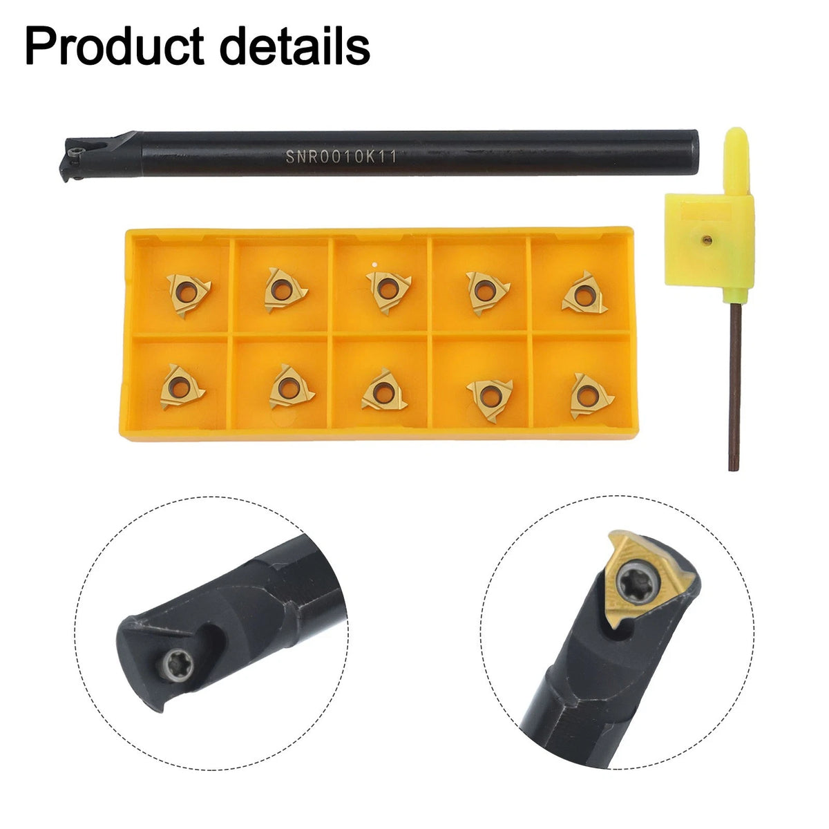 CNC Tool Holder SNR0010K11 with 10 Inserts for Enhanced Cutting Performance