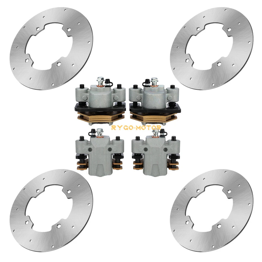 Front Rear Brake Calipers & Disc Rotors for Arctic Cat Wildcat Trail 700 (2014–2017)