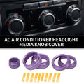 Headlight Media Switch Knob Cover for Chevrolet Silverado 2022–2023 5 Pcs