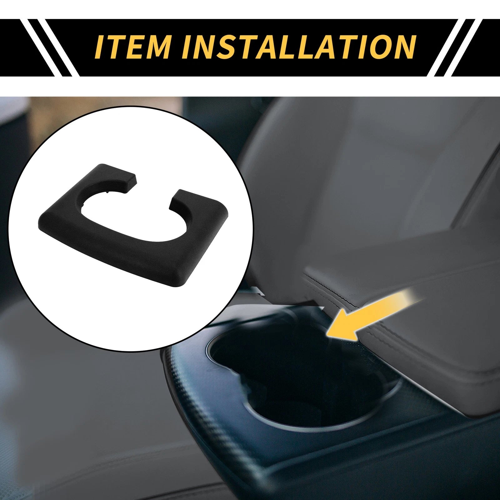 Center Console Cup Holder Pad for Ford F-150 (2004–2014) Black