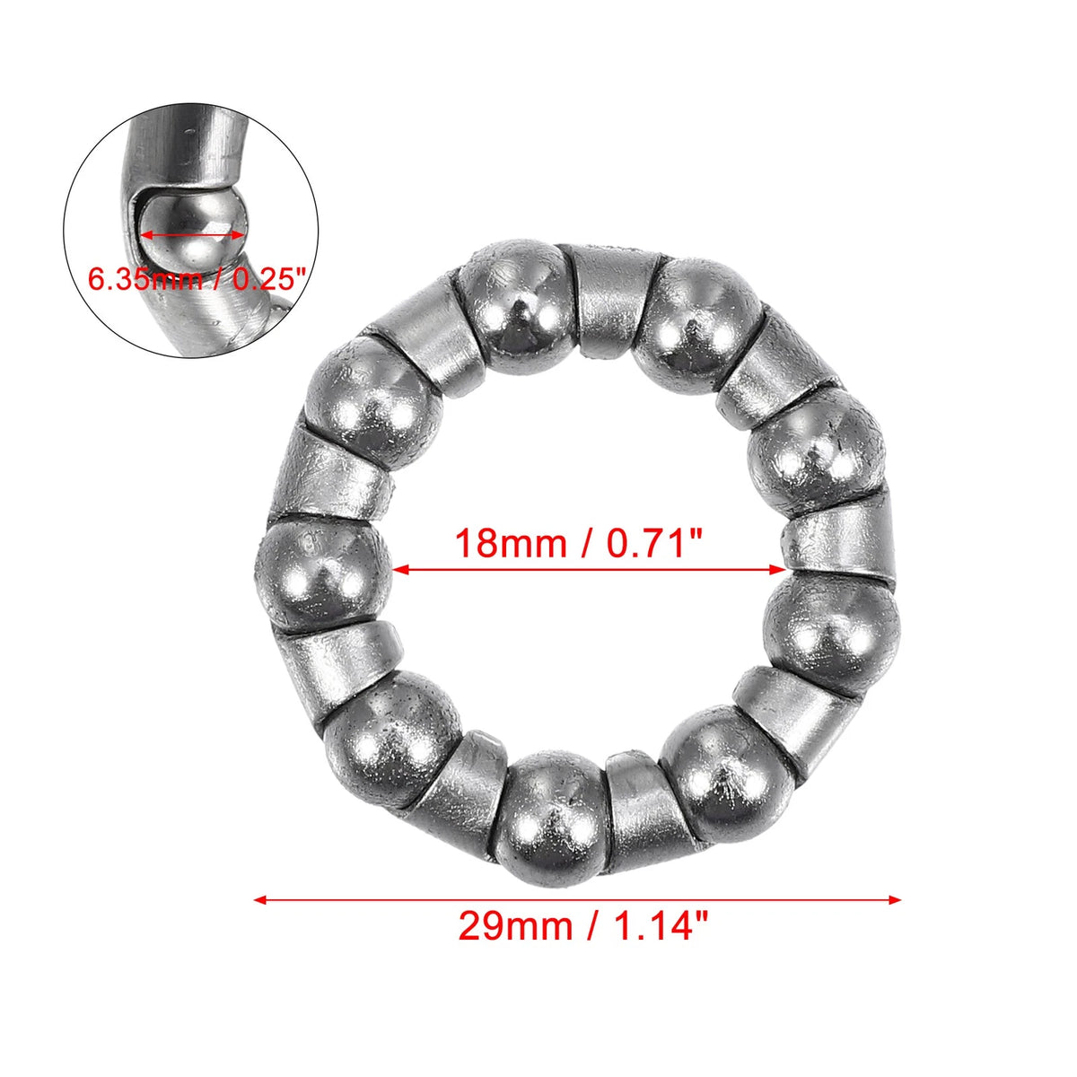 Crank Bearings Retainer Ball Bearing Cage 6.35mm for Bicycle Wheels (2000–2025)