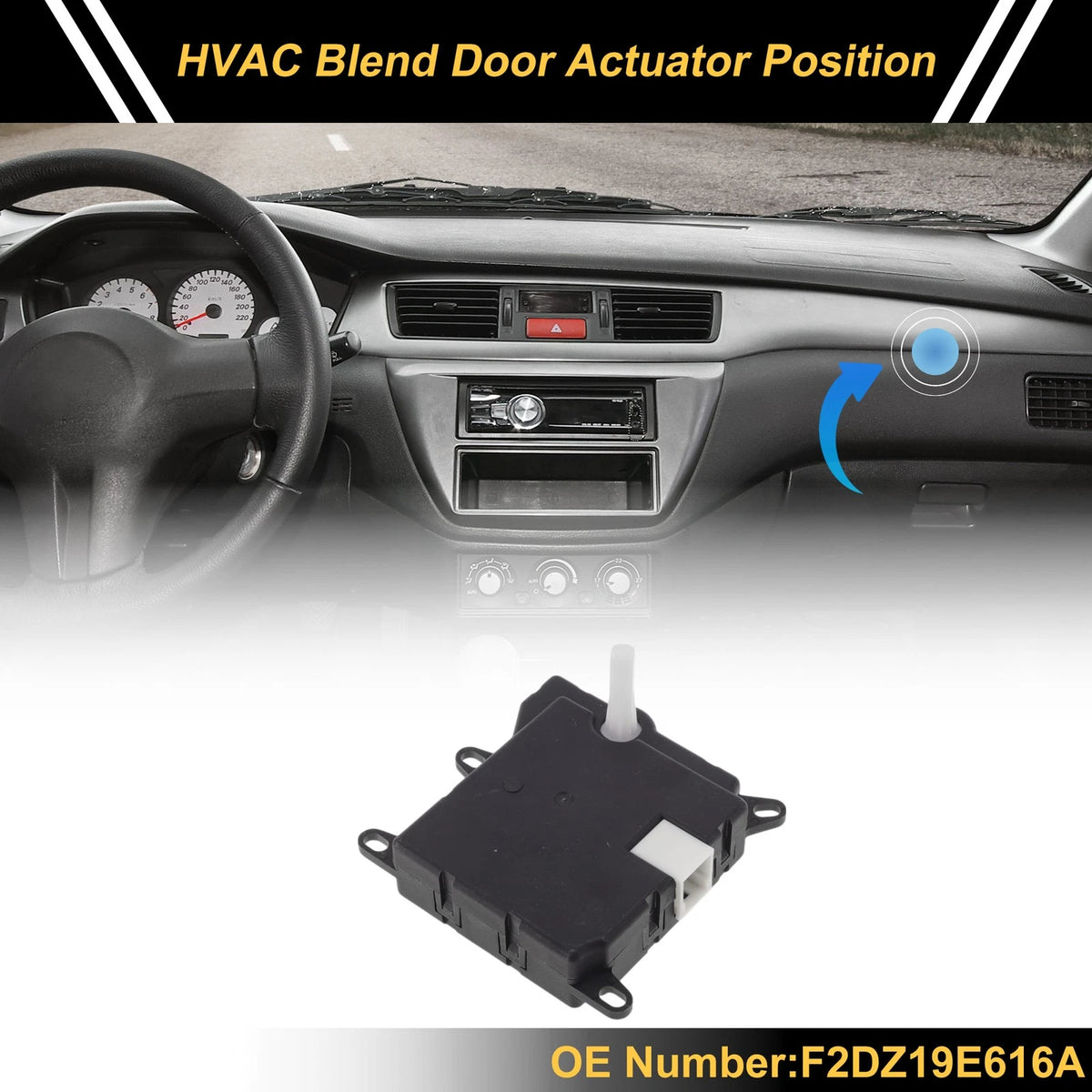 HVAC Heater Blend Door Actuator for Ford Taurus (1991–1995) No.F2DZ19E616A