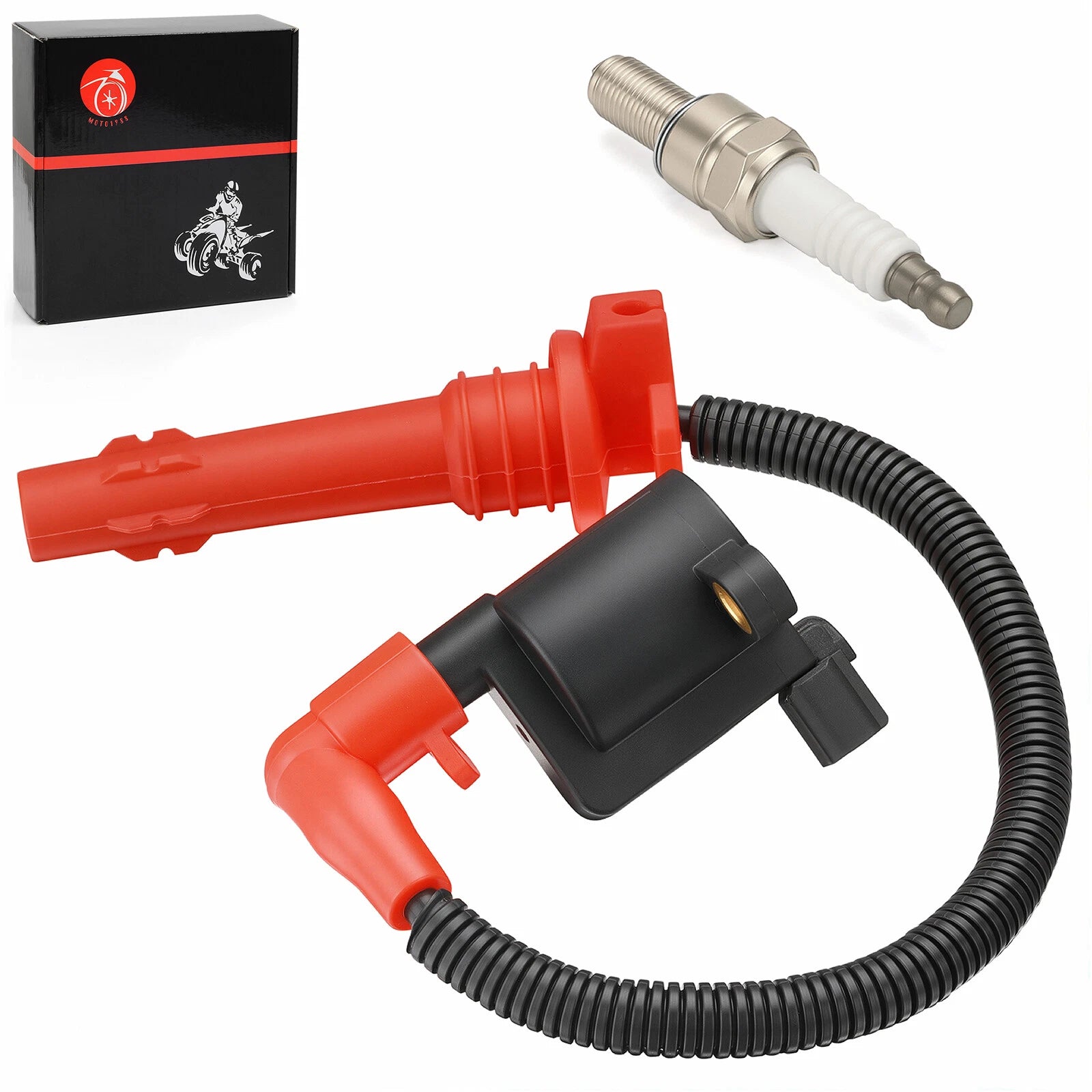 Ignition Coil Spark Plug Wire Cap Set of 2 for Polaris Sportsman 570 (2014–2023)