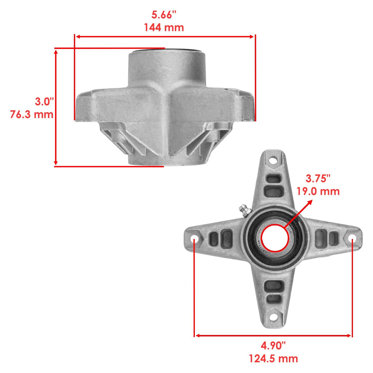 Deck Spindle with Blade and Pulley Replacement for Cub Cadet Z-Force 48 (2018–2024)