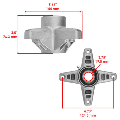 Deck Spindle with Blade and Pulley Replacement for Cub Cadet Z-Force 48 (2018–2024)