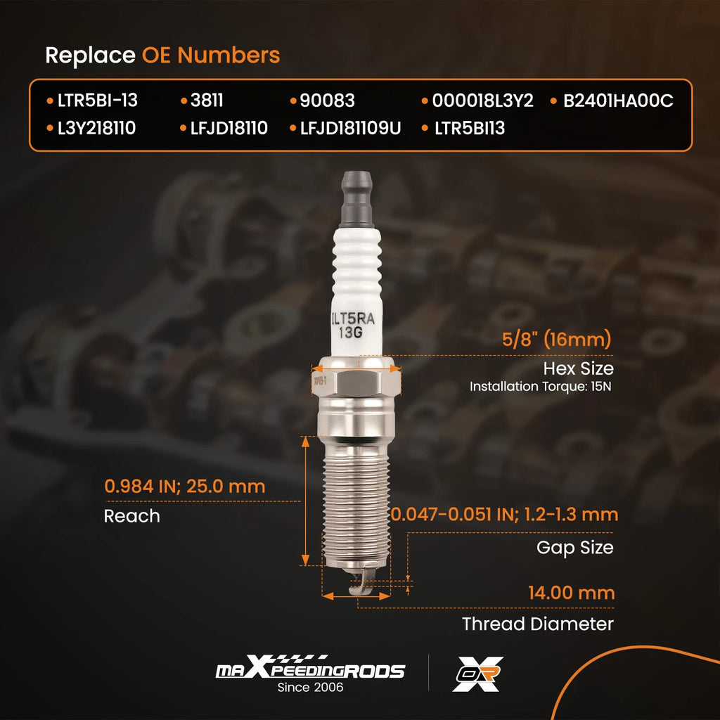 Iridium Spark Plug 3811 for Ford Edge Flex Taurus Mercury Mariner (2006–2011)