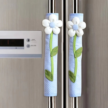 2Pcs Fabric Refrigerator Handle Covers for Oven Door Handles