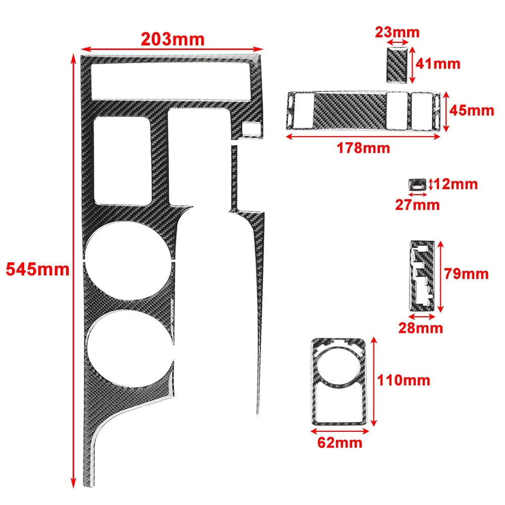 8Pcs Gear Shift Panel Cover Trim for Lexus RC300 RC350 RC200T (2015–2024)