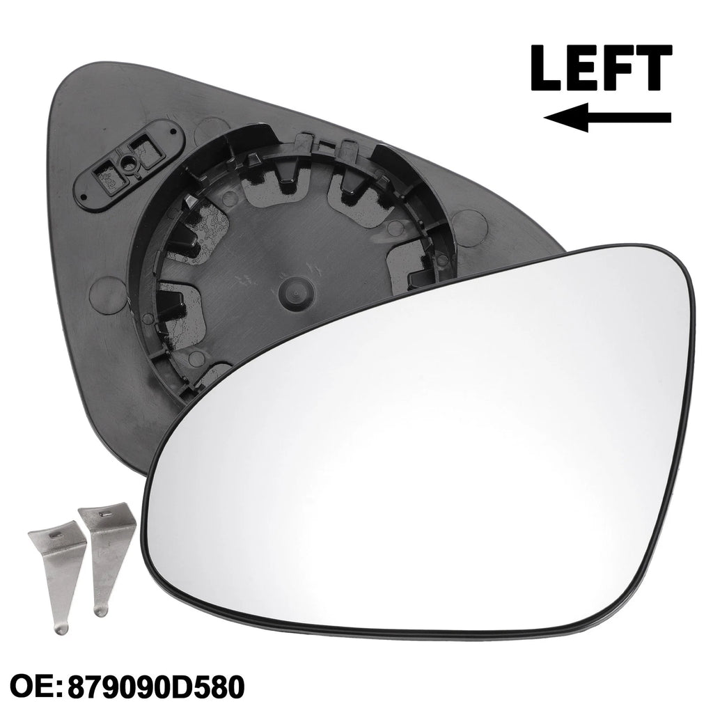 Non Heated Left Driver Side Mirror Glass Replacement for Toyota Yaris (2012–2017)