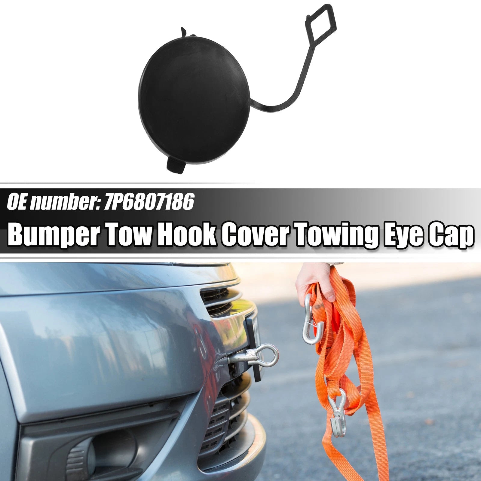 Front Right Bumper Tow Hook Cover for Volkswagen Touareg (2011–2018)