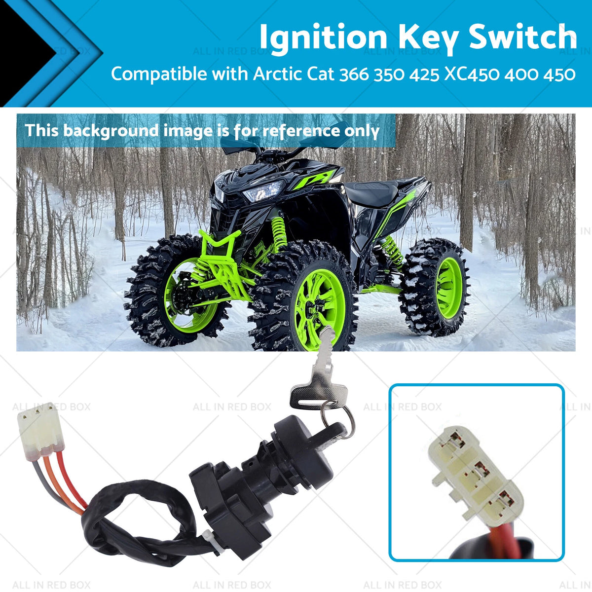 Ignition Key Switch for Arctic Cat 350 366 400 425 XC450 3313-439