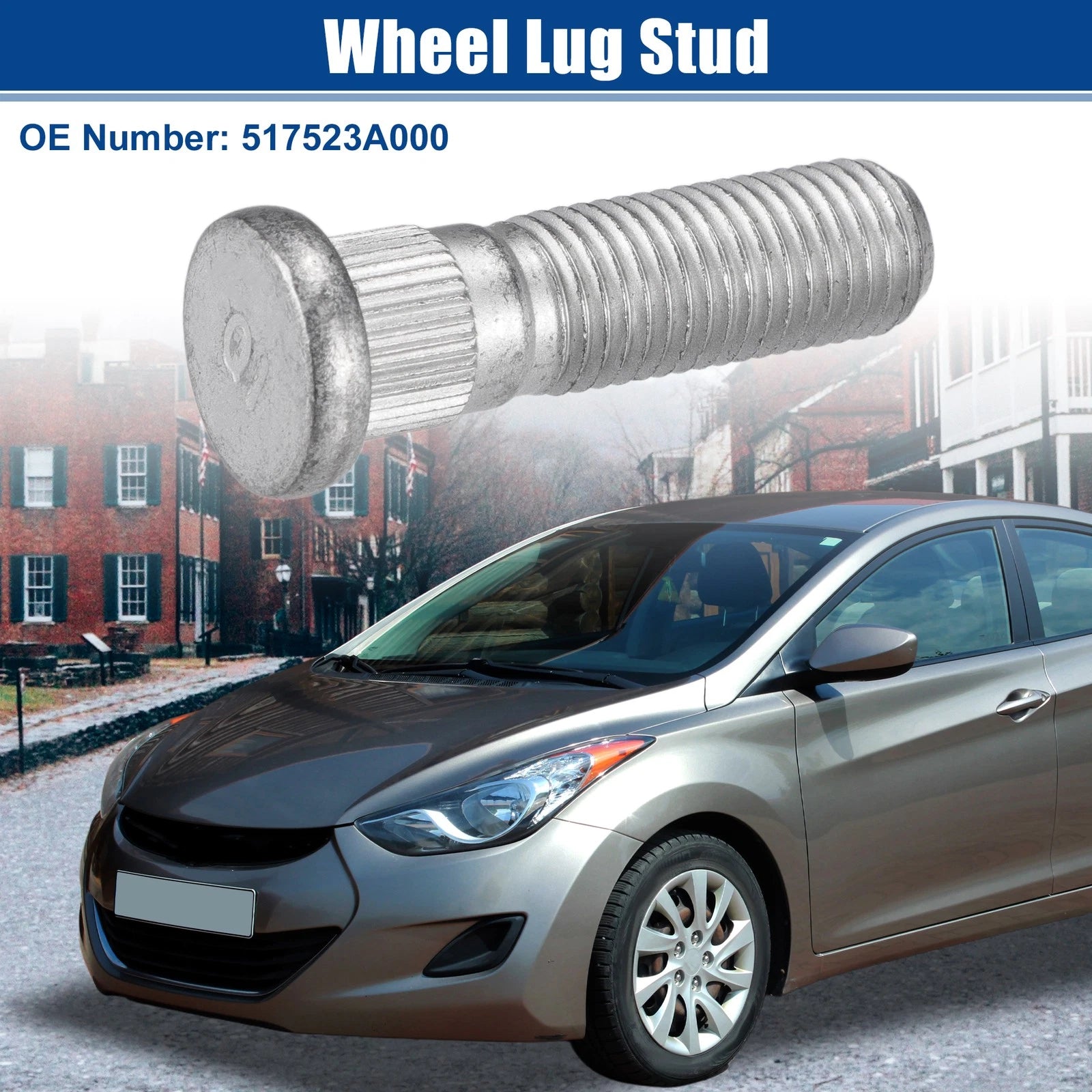 Wheel Lug Studs M12x1.5 Replacement 10 Pcs for Hyundai Elantra (2007–2012)