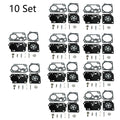 10x Carburetor Gasket Kit for Poulan BVM210VS (Zama RB-156 C1U-W43 C1U-W45)